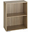 tectake Bookshelf Lexi bookcase with 2 shelves - shelf corner shelf - Wood light oak Sonoma