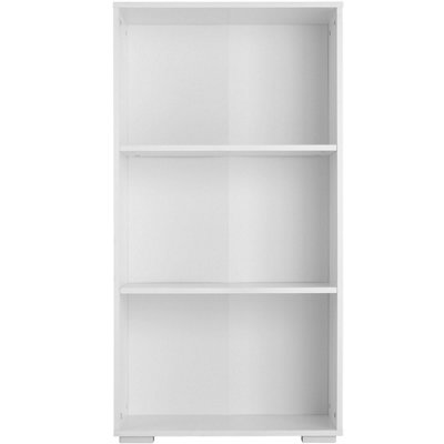 tectake Bookshelf Lexi - Bookcase with 3 shelves - shelf corner shelf - white