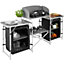 tectake Camping Kitchen Station - Large - camping kitchen unit camping kitchen stand - black