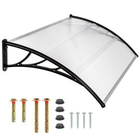 tectake Canopy transparent - door canopy awning - 120 cm