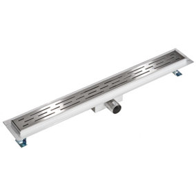 tectake Channel drain made of stainless steel - low - shower drain slot drain - 70 cm