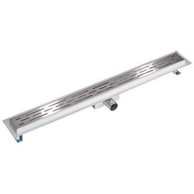 tectake Channel drain made of stainless steel - low - shower drain slot drain - 80 cm