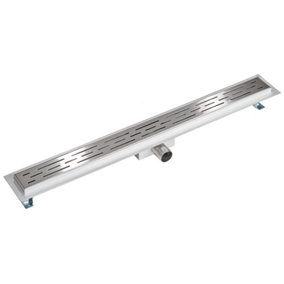 tectake Channel drain made of stainless steel - low - shower drain slot drain - 80 cm