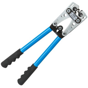 tectake Crimper 6-50 mm² - crimping tool ferrule crimper - blue