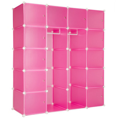 tectake Cube storage unit Anita - cube storage cube shelves - pink ...