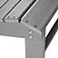 tectake Footstool - desk footrest footrest under desk - light grey
