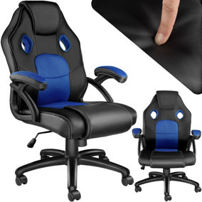 tectake Gaming chair - Racing Mike - office chair computer chair - black/blue