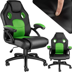 tectake Gaming chair - Racing Mike - office chair computer chair - black/green