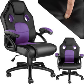 tectake Gaming chair - Racing Mike - office chair computer chair - black/purple
