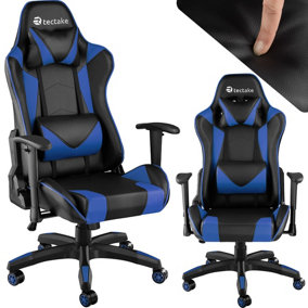 tectake Gaming chair Stealth - office chair desk chair - black/blue