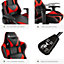 tectake Gaming chair Stealth - office chair desk chair - black/red