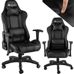 tectake Gaming chair Stealth - office chair desk chair - black