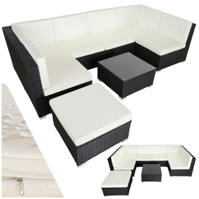 tectake Garden corner sofa set Venice 7 seats & 1 table garden sofa