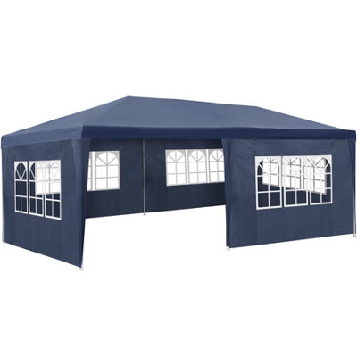 tectake Gazebo Vivara 6x3m with 5 side panels gazebo with sides