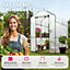 tectake Greenhouse with tarpaulin - small greenhouse walk in greenhouse - white