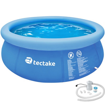 tectake Inflatable pool Diameter 240 x 63 cm - swimming pool outdoor swimming pool - blue