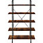 tectake Ladder shelf Glasgow - 5 Slim shelves - shelves bookshelf - Industrial wood dark rustic