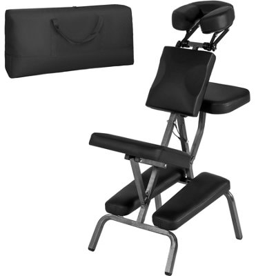 tectake Massage chair made of artificial leather massage table