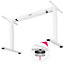 tectake Motorised standing desk frame (58 - 123cm tall with memory and alarm functions) - computer desk standing desk - white