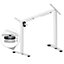 tectake Motorised standing desk frame (71-121cm tall with memory and alarm functions) - computer desk standing desk - white