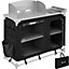 tectake Packable Camping Kitchen - 2 Compartments - camping kitchen unit camping kitchen stand - black