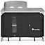 tectake Packable Camping Kitchen - 2 Compartments - camping kitchen unit camping kitchen stand - black