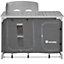 tectake Packable Camping Kitchen - 2 Compartments - camping kitchen unit camping kitchen stand - grey