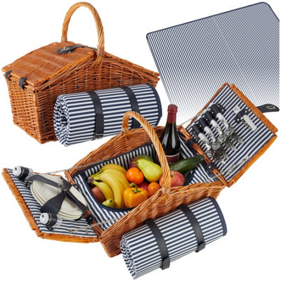 alexiastam Sunday's Picnic 上下セット ひさん専用 Tectake Picnic basket Usedom for 4 people, with cooler compartment