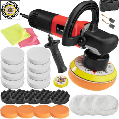tectake Polisher set dual action 710W dual action polisher dual