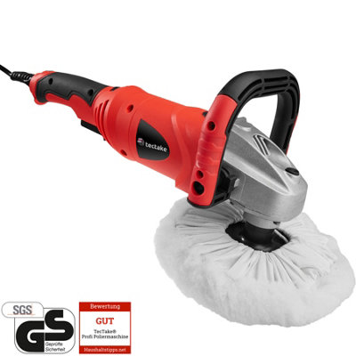 tectake Polishing machine rotary handle 1400W - polishing machine car polishing machine - 27 pc. set incl. grinding paste