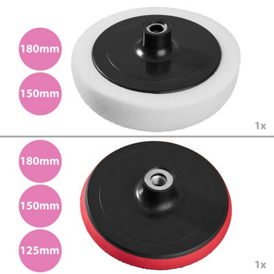 tectake Polishing machine rotary handle 1400W - polishing machine car polishing machine - 27 pc. set incl. grinding paste - 5