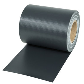 tectake PVC privacy film with fastening clips - privacy screen plastic privacy film - 70 m anthracite