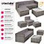 tectake Rattan Garden Furniture Lignano Set - sofa for garden garden corner sofa - grey
