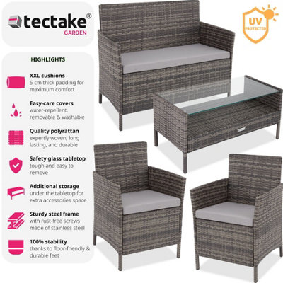 Tectake rattan chairs hot sale