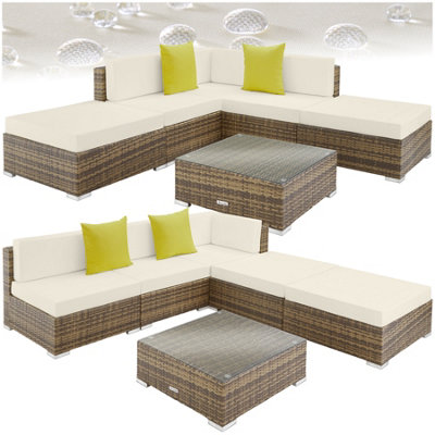 Rattan corner deals sofa set b&q