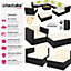tectake Rattan garden sofa set Las Vegas - 11 Seats 1 Table - garden sofa garden corner sofa - black