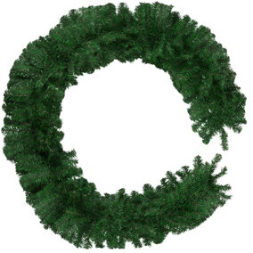 tectake Realistic Christmas garland (2.7m) - Christmas wreath garland - green
