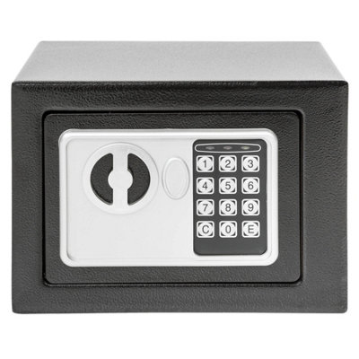 tectake Safe electronic + key model 2 - key safe home safe - black - 3