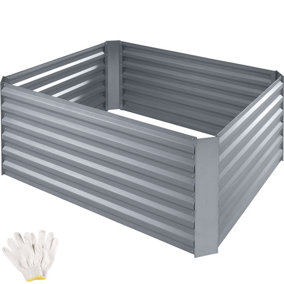 tectake Salvia Zinc-Plated Raised Bed - silver
