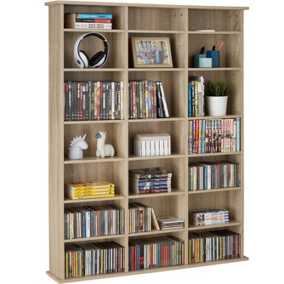 tectake Shelf Stevie - bookshelf bookcase - Wood light oak Sonoma