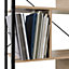 tectake Standing shelf Charleston 75.5x30x155cm - Shelf standing shelf - industrial wood light oak Sonoma