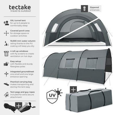 Lightest 6 outlet person tent