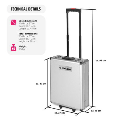 tectake Tool box trolley 799 pieces - tool box on wheels tool case - black - 7
