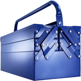 tectake Toolbox blue - toolbox rolling tool box - blue