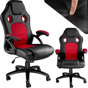 tectake Tyson Office Chair - gaming chair office chair - black/red