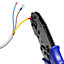 tectake Wire crimper + 700 cable lugs - Wire crimper crimping pliers - blue