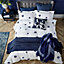Ted Baker Magnolia Fil Coupe Duvet Cover Double White & Navy