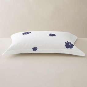 Ted Baker Magnolia Fil Coupe Oxford Pillowcase White & Navy
