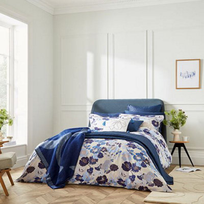 Ted Baker New Romantics Floral Duvet Cover King Size Blue DIY at B&Q