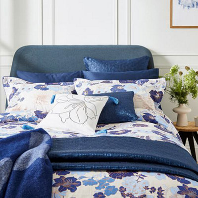 Ted Baker New Romantics Floral Oxford Pillowcase Blue